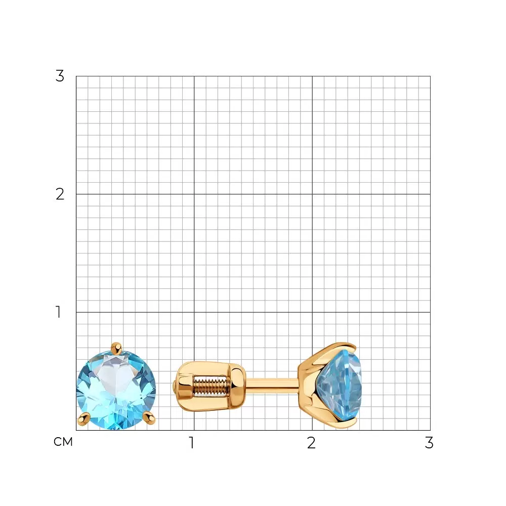 Серьги пусеты 31-322-01699-2