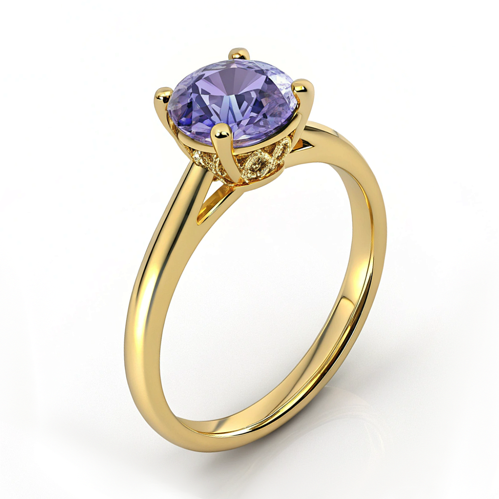 Кольца золотые с натуральными камнями